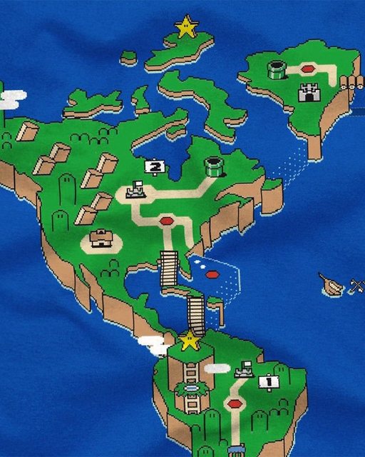 style3 Print-Shirt Herren T-Shirt Mario Super konsole kart map world zelda günstig online kaufen