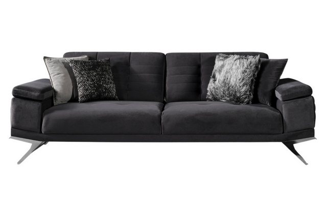 Villa Möbel Sofa Dark Luna, 1St. 3-Sitzer, mit Relax-/Bettfunktion durch ve günstig online kaufen