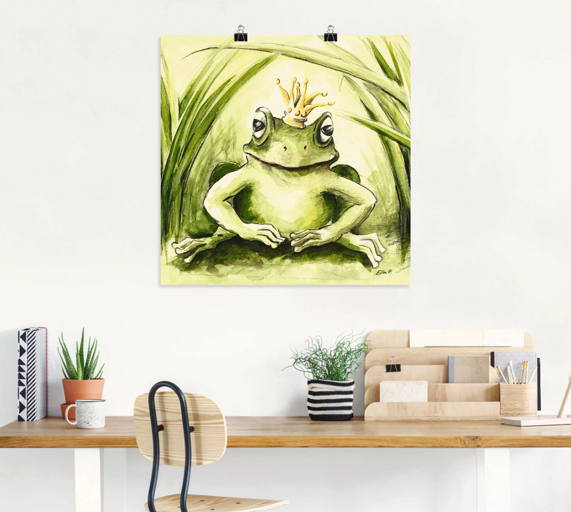 Artland Wandbild "Kleiner Frosch", Geschichten & Märchen, (1 St.), als Alub günstig online kaufen