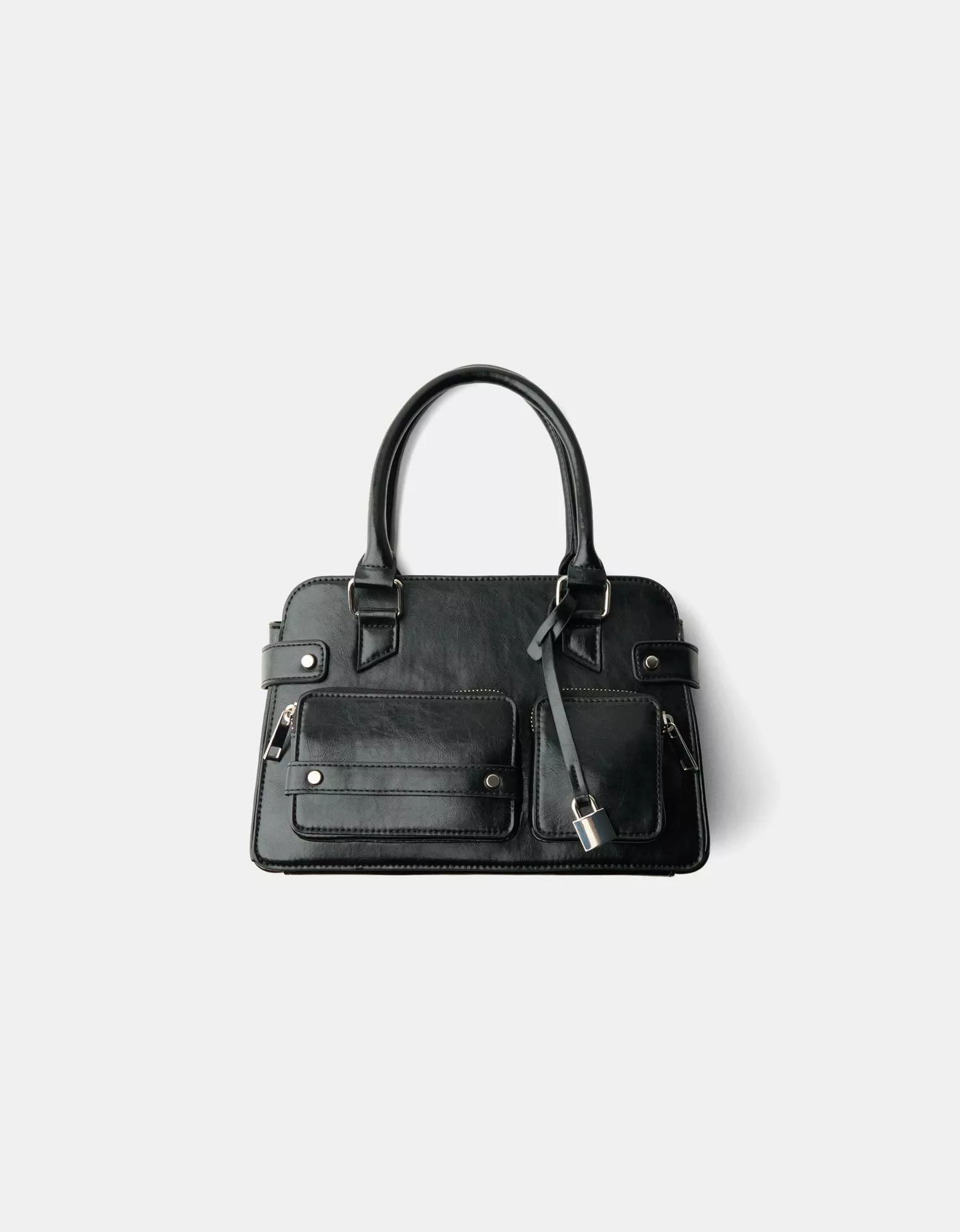 Bershka Shopper-Tasche Mit Mehreren Taschen Damen Schwarz günstig online kaufen