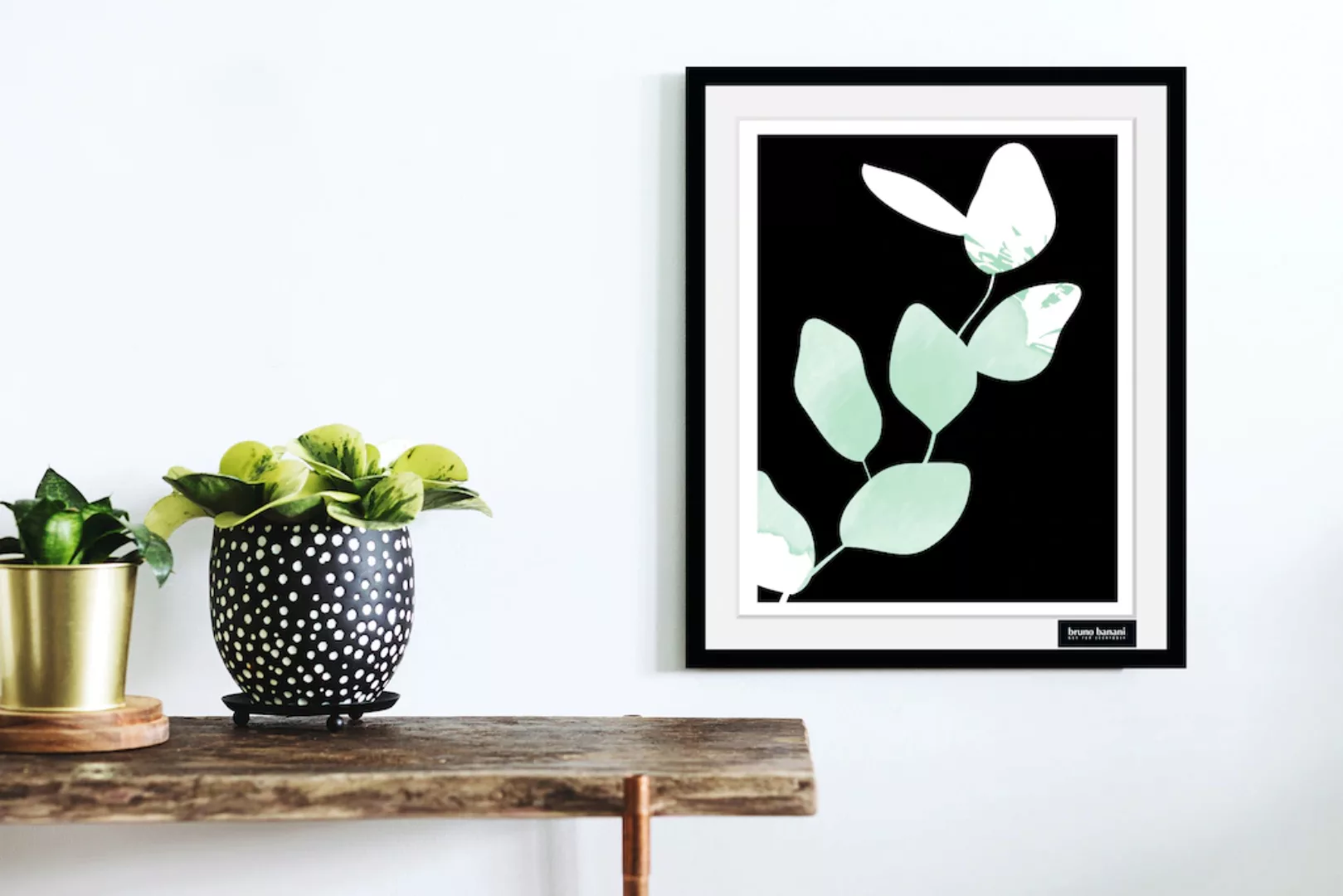 Bruno Banani Bild mit Rahmen »Eukalyptus - Gerahmter Digitaldruck - Wandbil günstig online kaufen