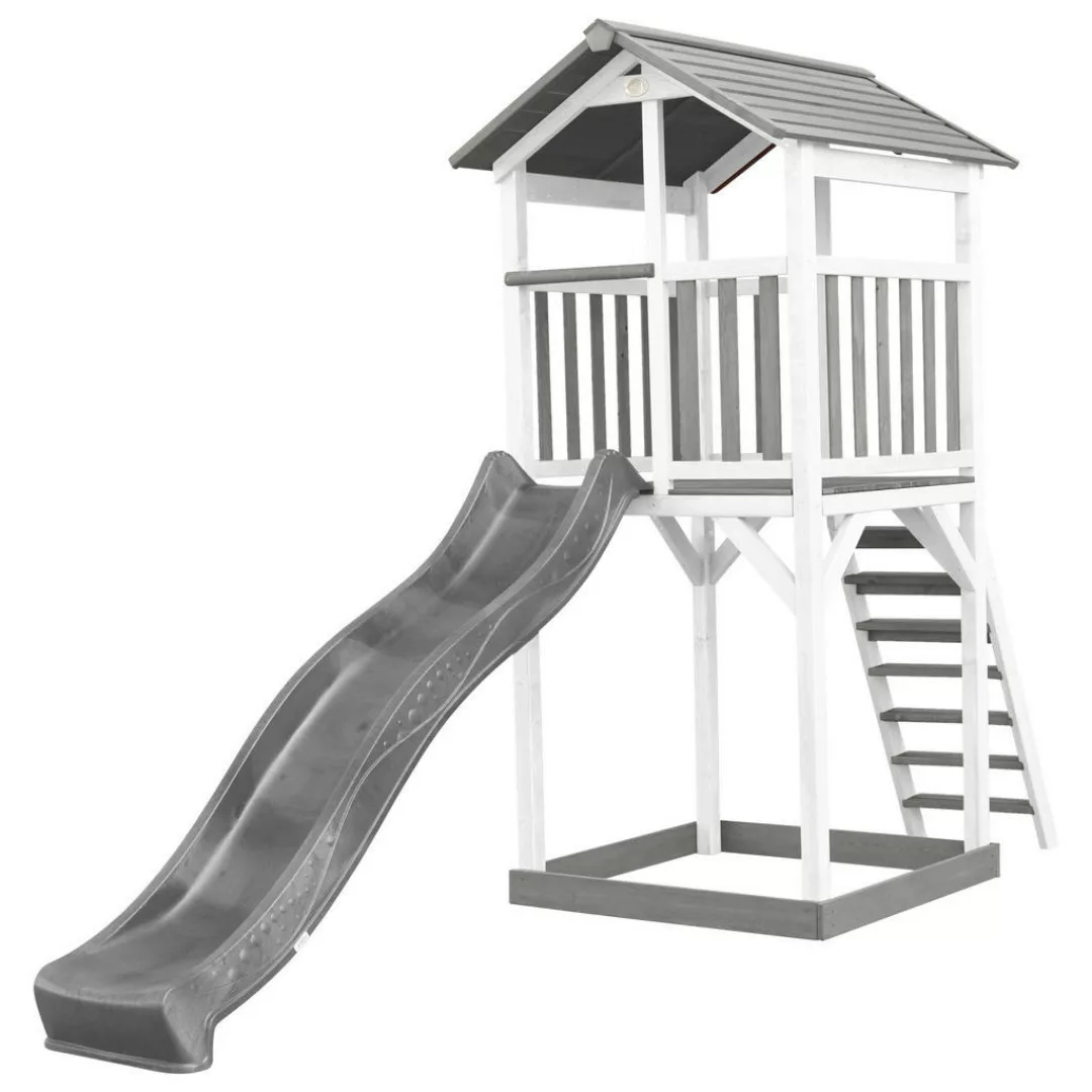 Axi Beach Tower Spielturm mit Grauer Rutsche 349 x 111 x 242 cm günstig online kaufen