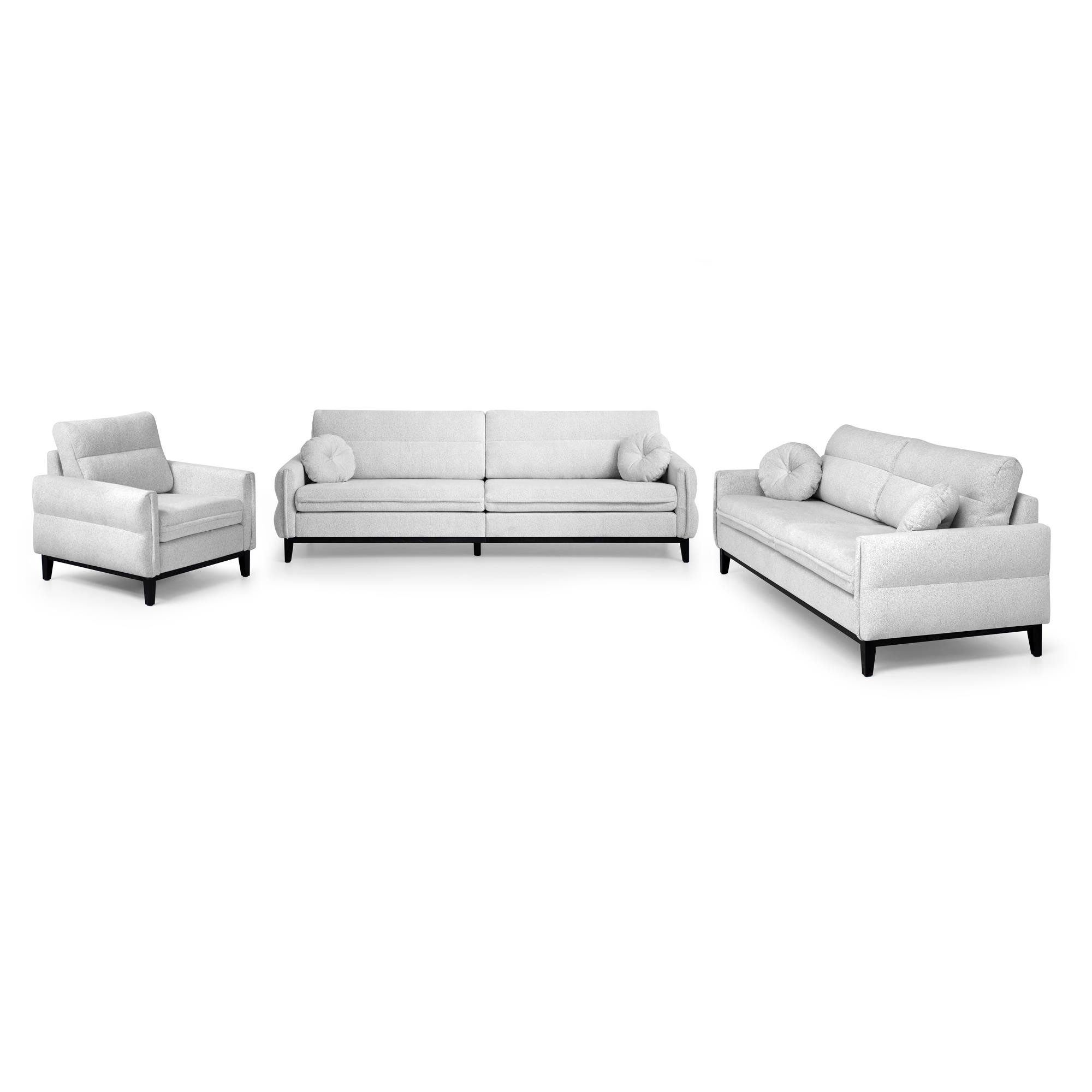 Beautysofa Polstergarnitur in modischer Bouclé-Qualität Belweder günstig online kaufen