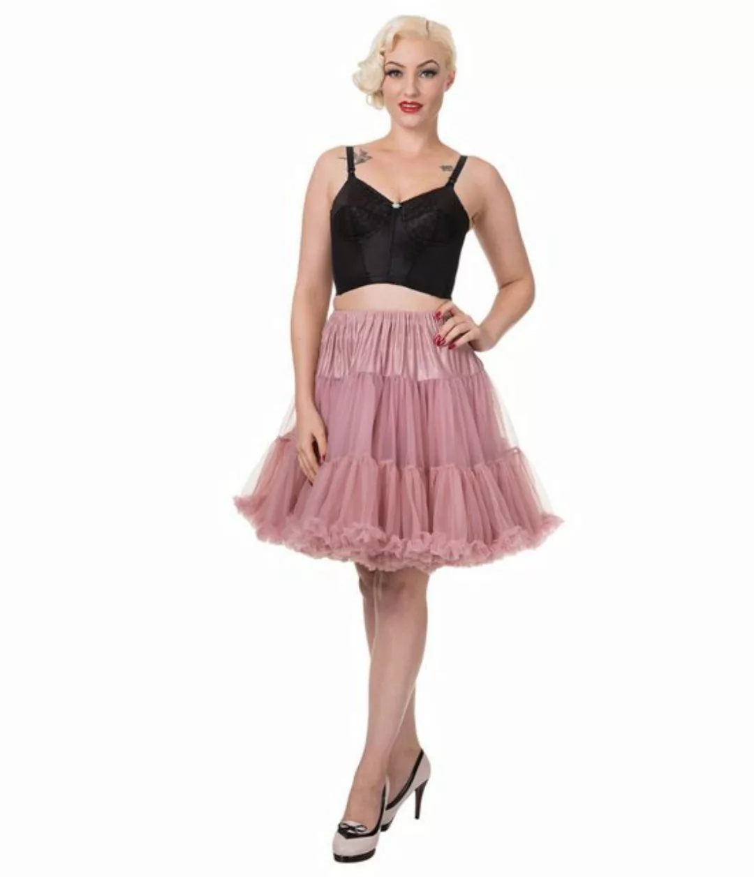 Banned Unterrock Walkabout Rosa Dusty Pink Rockabilly Swing Unterrock günstig online kaufen