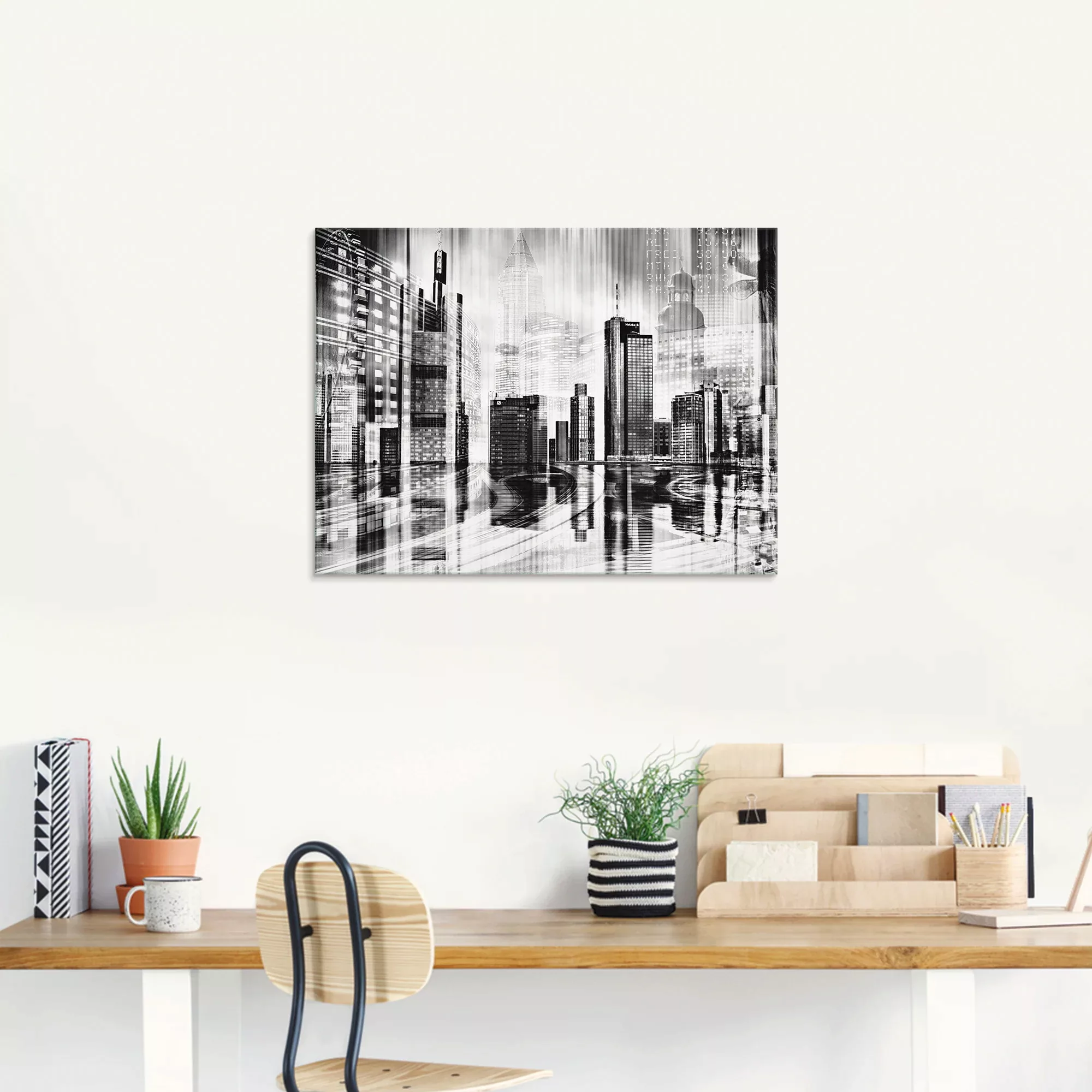 Artland Glasbild "Frankfurt Skyline Collage 01", Deutschland, (1 St.), in v günstig online kaufen