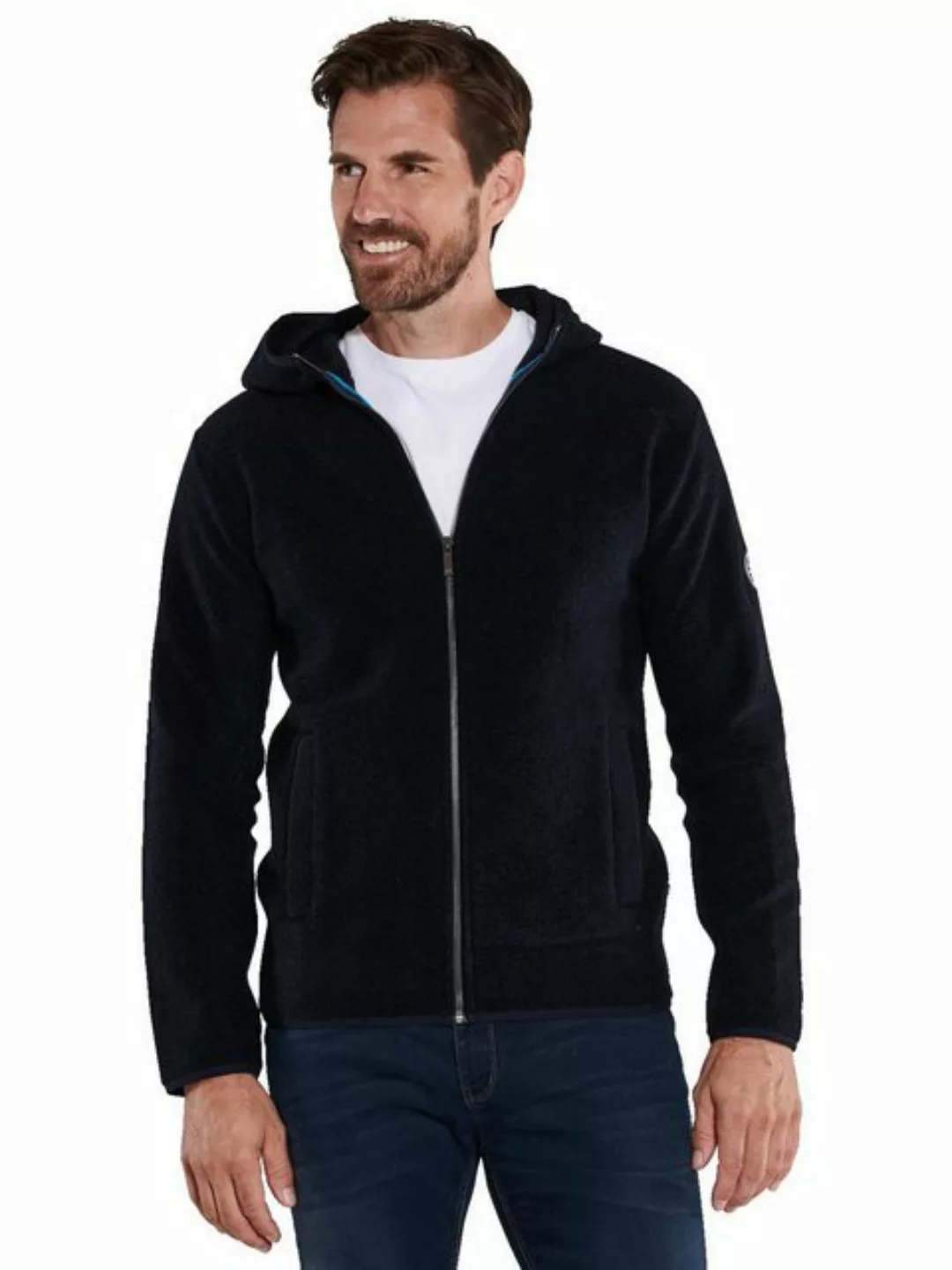 ENGBERS GERMANY Sweatjacke Sweatjacke mit Kapuze und besonderem Farbeffekt günstig online kaufen