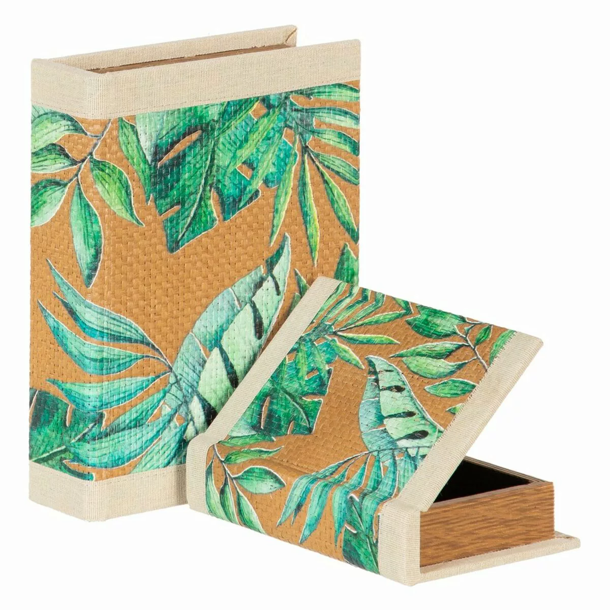 Mehrzweckbox Bettlaken Natürlich Rattan 24 X 18 X 6 Cm Dmf (2 Stück) günstig online kaufen