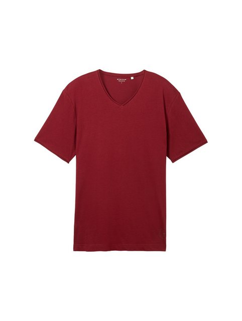 TOM TAILOR T-Shirt Basic T-Shirt mit V-Ausschnitt günstig online kaufen