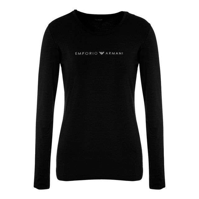 Emporio Armani T-Shirt L/S Round Neck mit Markenschriftzug und Markenlogo a günstig online kaufen