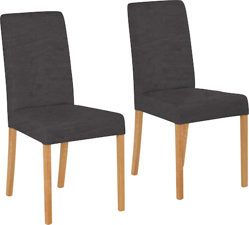Home affaire 4-Fußstuhl "Bologna", (Set), 2 St., Microfaser, Gestell aus Ma günstig online kaufen