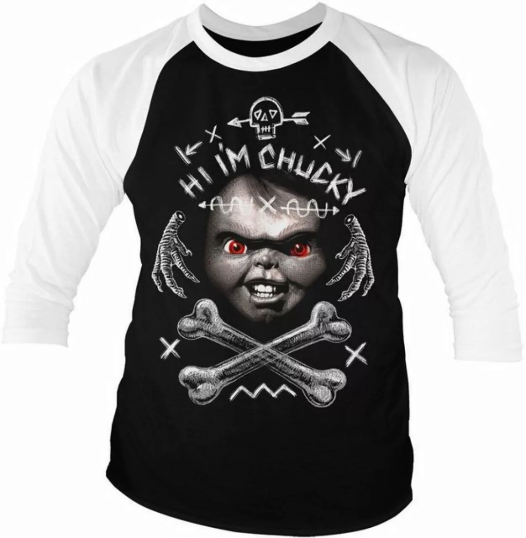 Chucky T-Shirt Hi I'm Chucky Baseball 3/4 Sleeve Tee günstig online kaufen