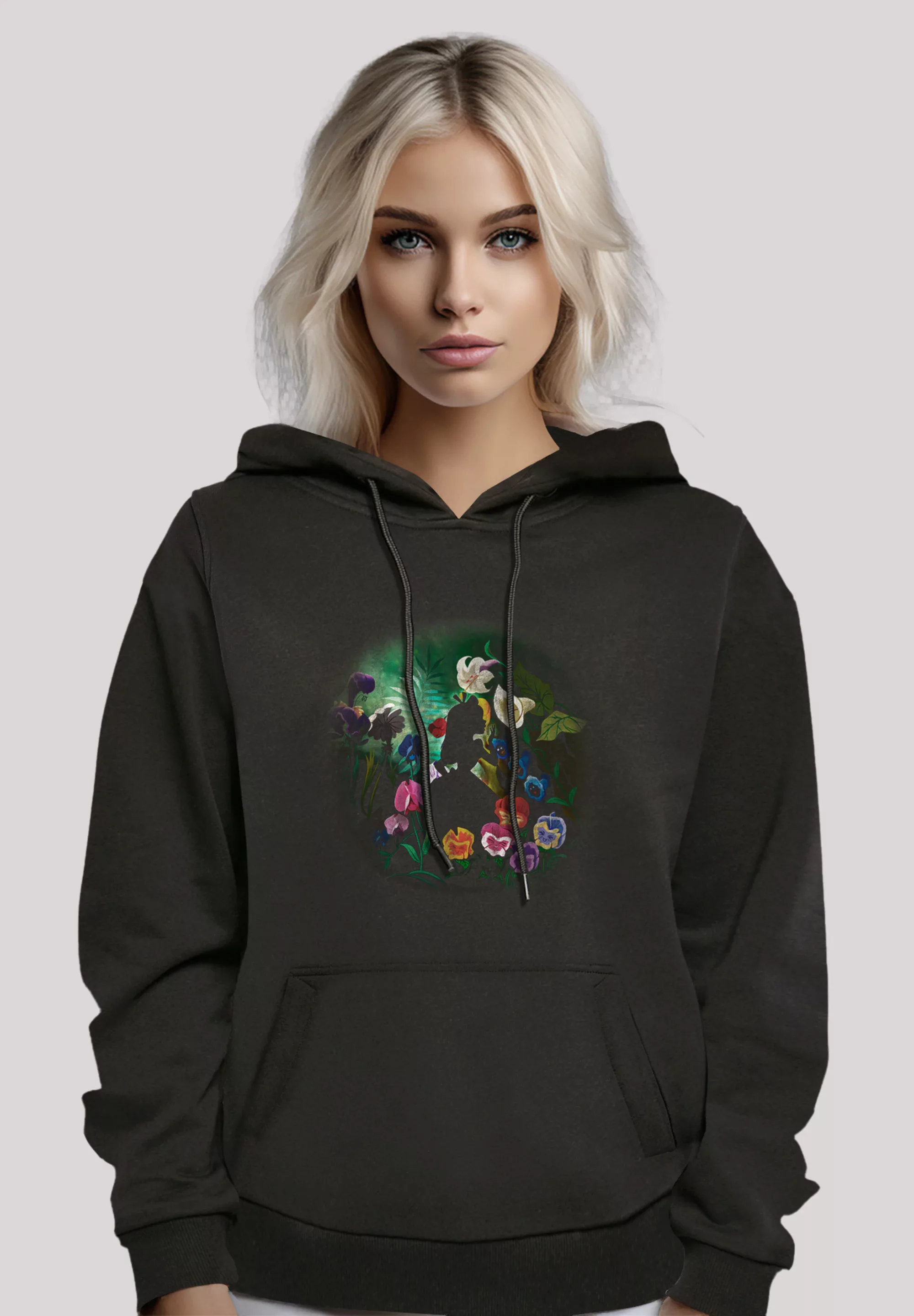 F4NT4STIC Kapuzenpullover "Disney Alice im Wunderland Black Flower", Premiu günstig online kaufen