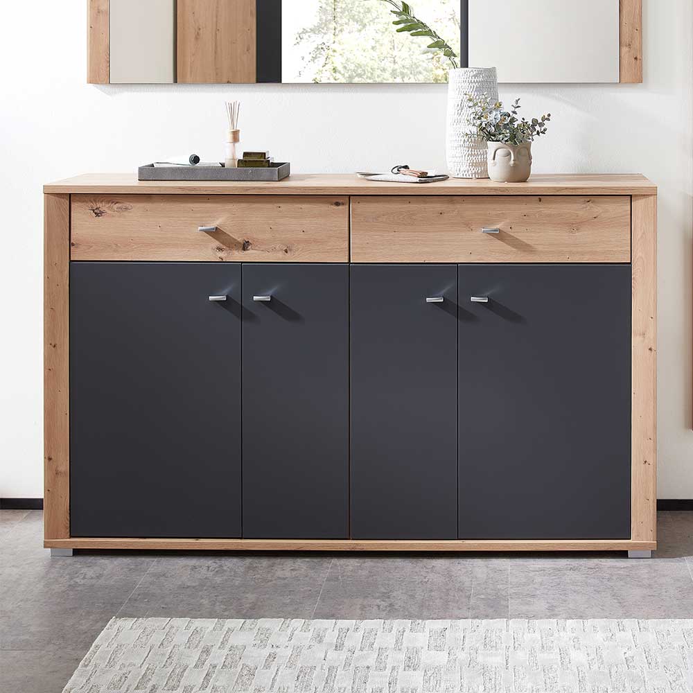 Modernes Sideboard mit zwei Schubladen 4 Türen günstig online kaufen