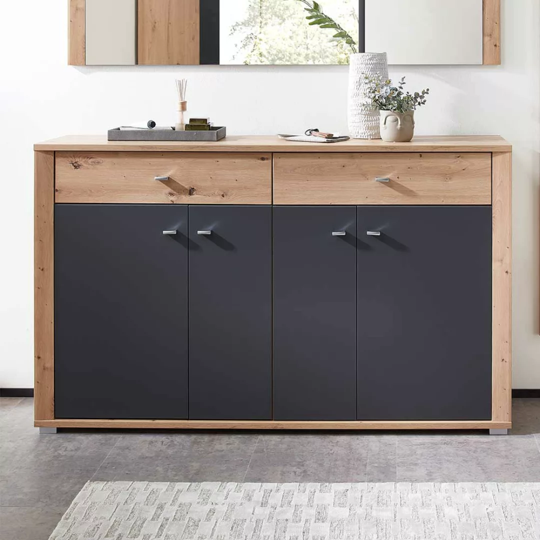 Modernes Sideboard mit zwei Schubladen 4 Türen günstig online kaufen