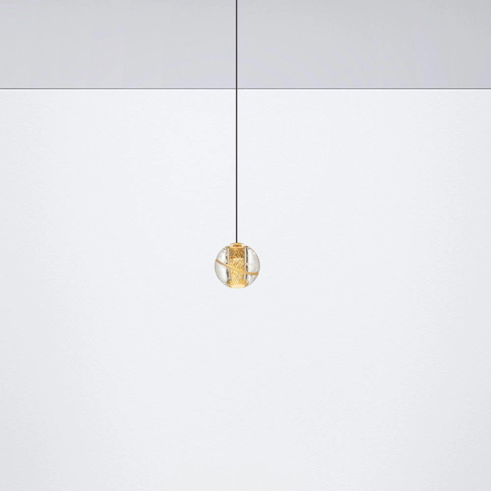 LED Pendelleuchte Licio in Transparent und Gold 4W 166lm günstig online kaufen