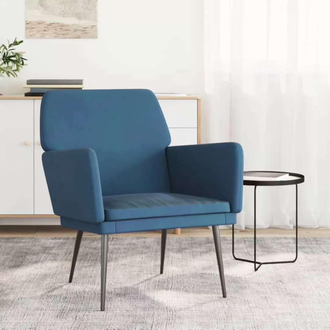 Vidaxl Sessel Blau 62x79x79 Cm Samt günstig online kaufen