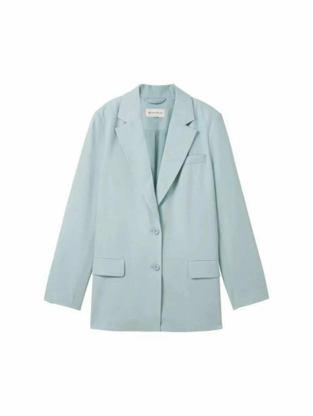 TOM TAILOR Jackenblazer fluent classic blazer, dusty mint blue günstig online kaufen