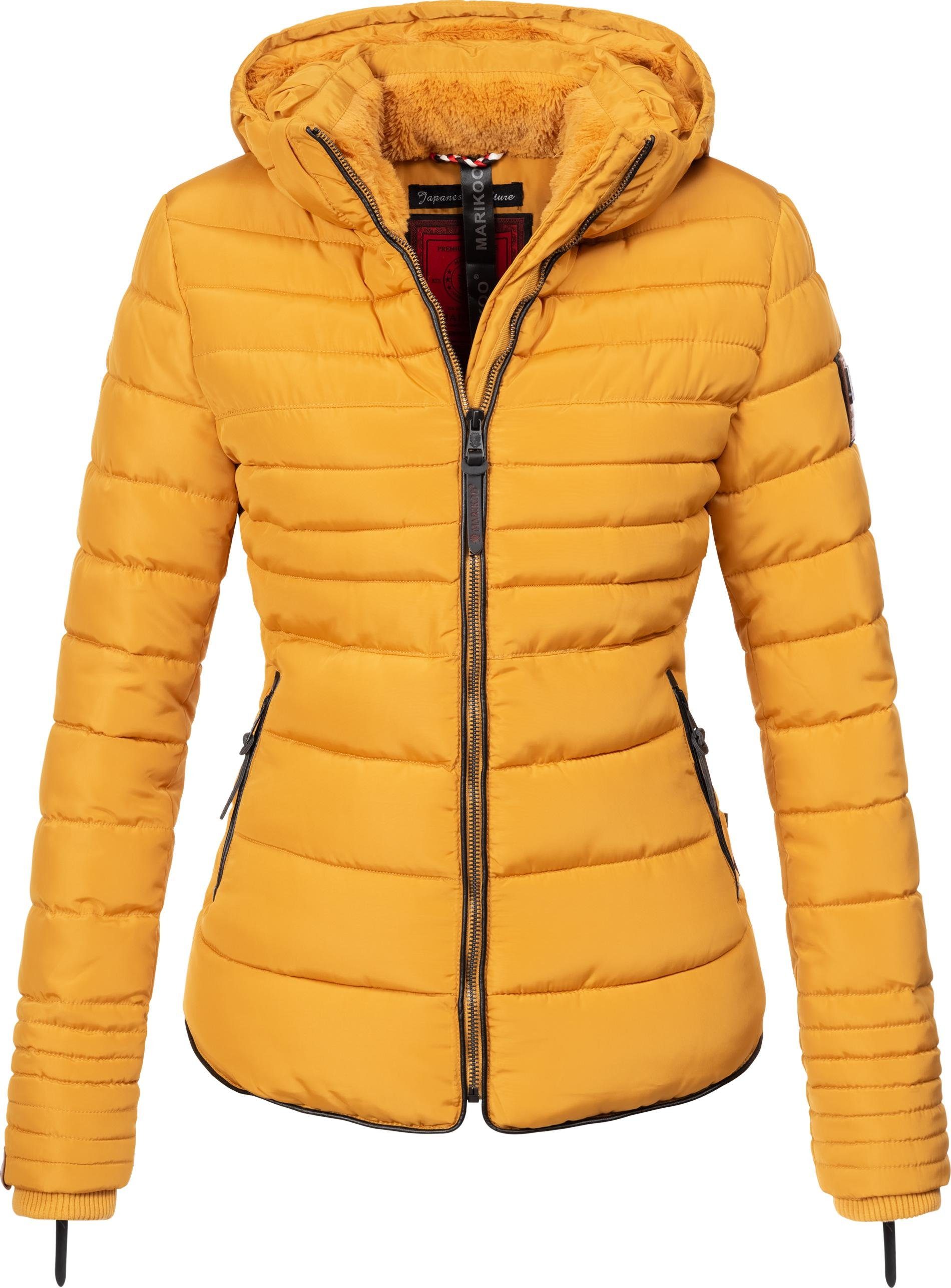 Marikoo Winterjacke "Amber", mit Kapuze, stylische Steppjacke mit Teddyfutt günstig online kaufen
