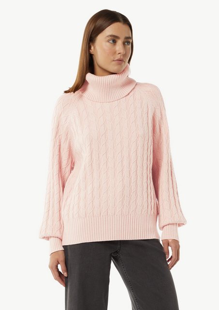 Comma Langarmshirt Strickpullover mit hohem Rollkragen günstig online kaufen