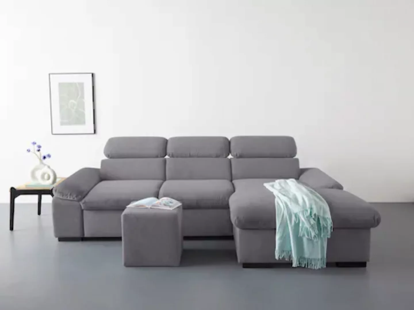 COTTA Ecksofa "Lola L-Form", (Set, mit Hocker) günstig online kaufen