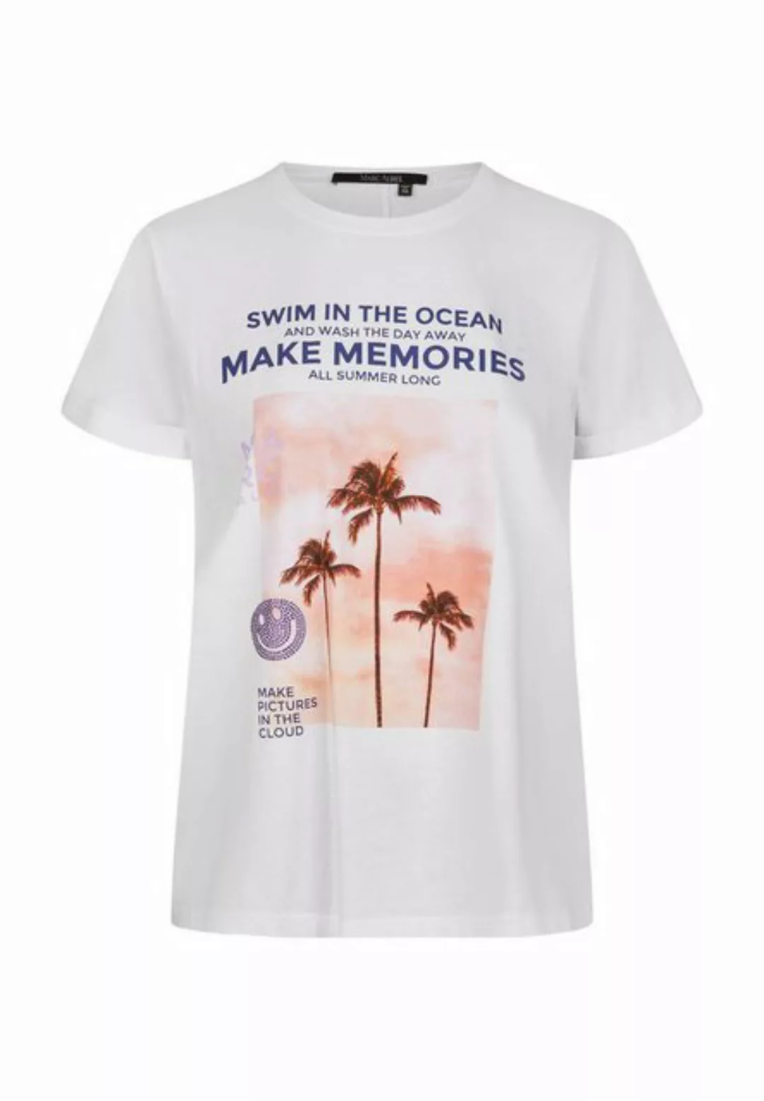 MARC AUREL T-Shirt mit Palmen-Frontprint günstig online kaufen