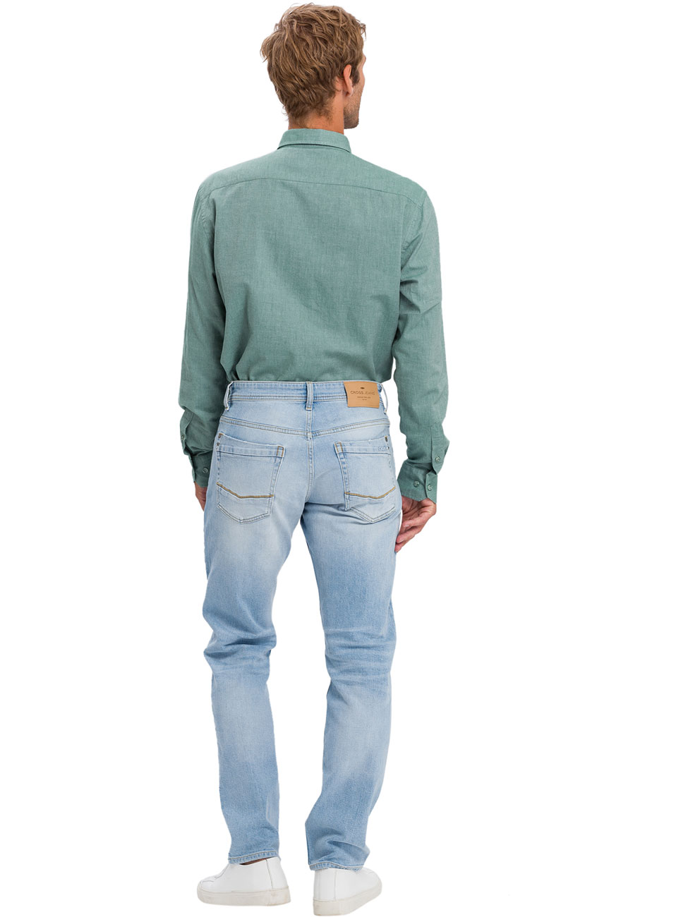 Cross Jeans Herren Jeans Antonio - Relaxed Fit - Blau - Ice Blue Used günstig online kaufen