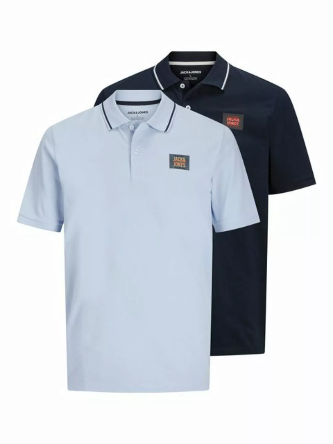 Jack & Jones PlusSize Poloshirt JJHUDSON POLO SS 2PK MP PLS (2-tlg) aus Pik günstig online kaufen