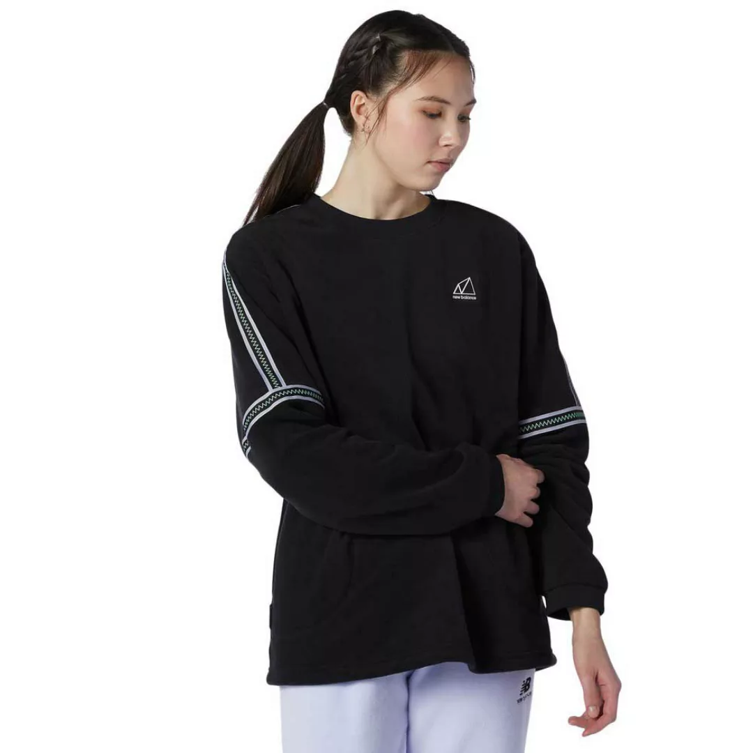 New Balance Terrain Polar Fleece Crew Sweatshirt M Black günstig online kaufen