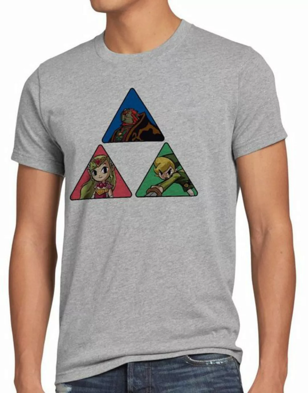 style3 Print-Shirt Herren T-Shirt Triforce Link Gamer Hyrule boy zelda game günstig online kaufen