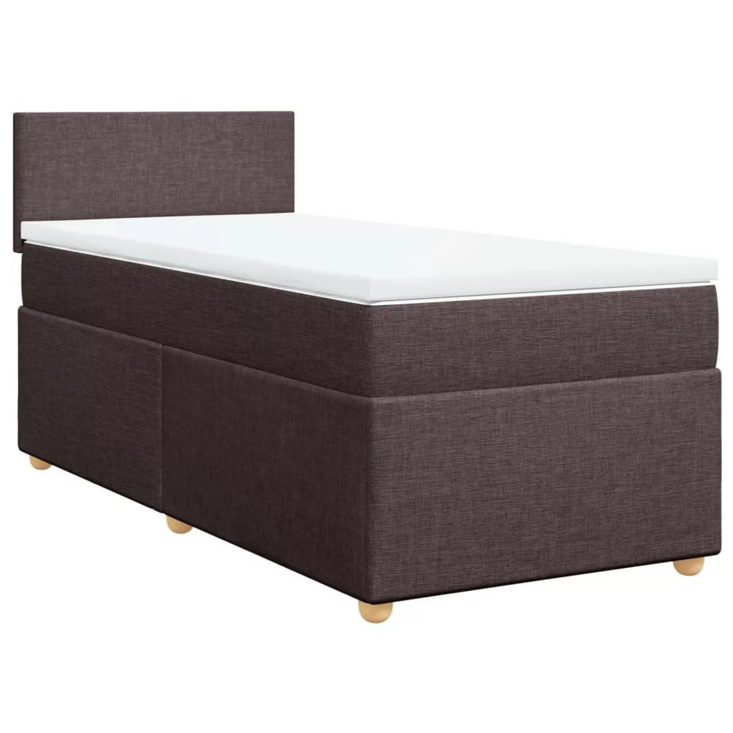 vidaXL Bett Boxspringbett mit Matratze Dunkelbraun günstig online kaufen
