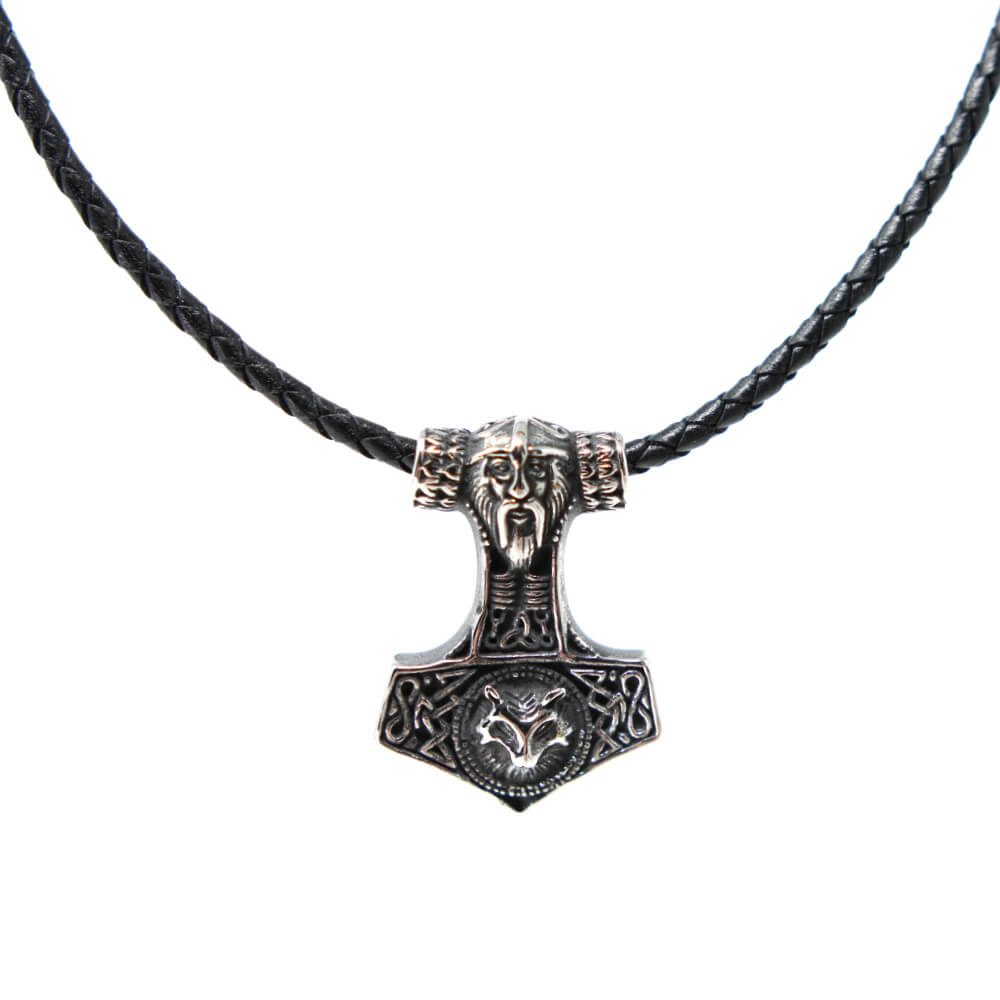 DALMARO Kette mit Anhänger Lederkette Edelstahlkette günstig online kaufen