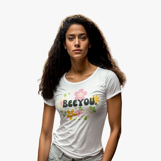 Beeyou. Clothes T-Shirt T-Shirt aus Bio-Baumwolle mit Flower-Design günstig online kaufen