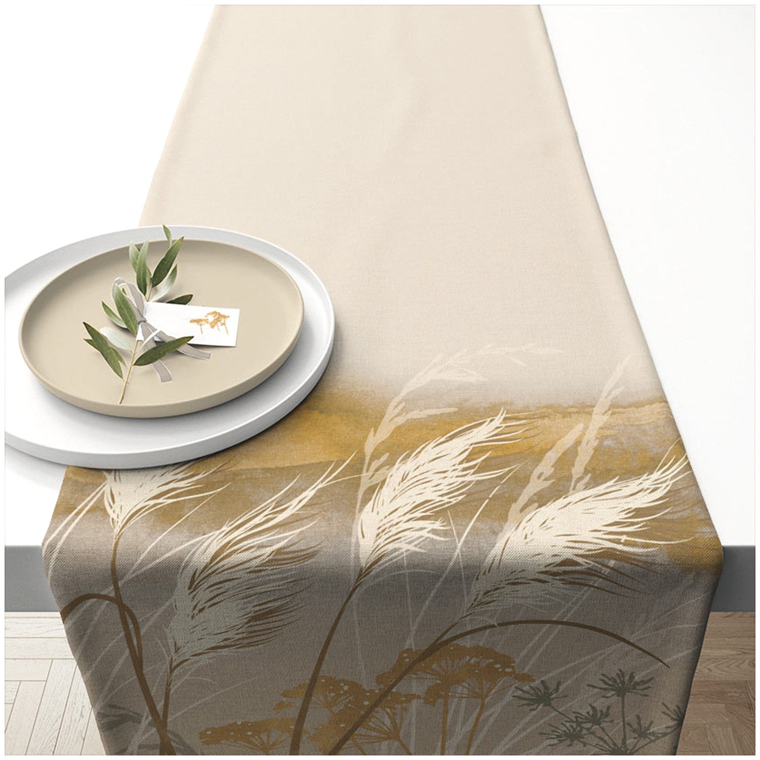 Ambiente® Tischläufer Waving grass (1-tlg, 1-teilig), günstig online kaufen