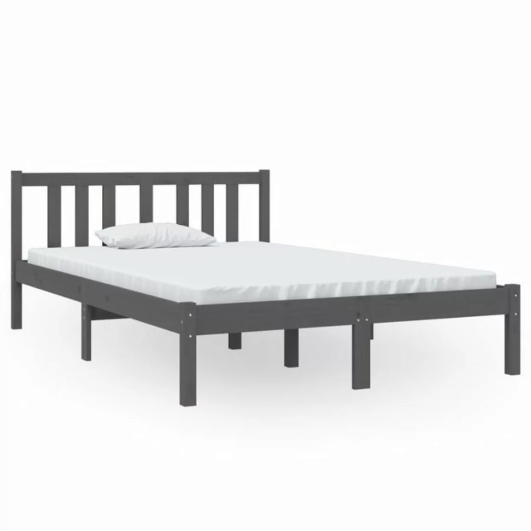 furnicato Bett Massivholzbett Grau 120x190 cm günstig online kaufen