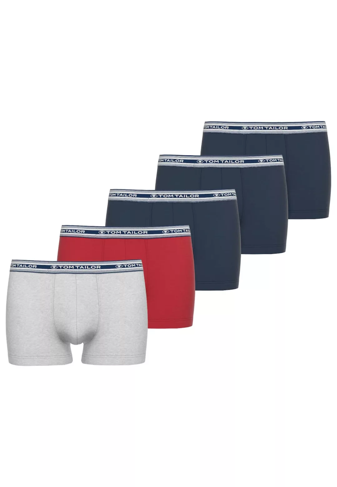 TOM TAILOR Boxershorts, (5 St.), mit schönem Logobund günstig online kaufen