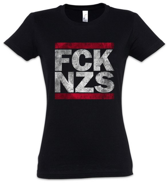 Urban Backwoods Print-Shirt FCK NZS Damen T-Shirt Anti Nazis Fun Shirt Coex günstig online kaufen