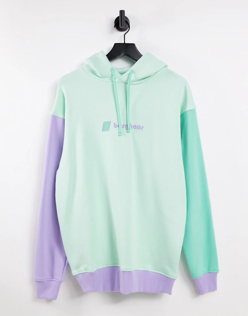 Berghaus – Oversize-Kapuzenpullover in Blau/Lila günstig online kaufen