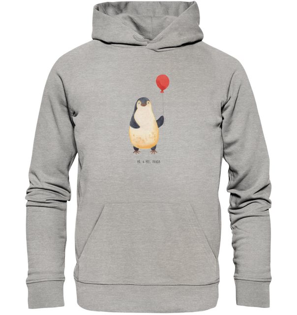 Mr. & Mrs. Panda Hoodie Größe XXL Pinguin Luftballon - Heather Grey - Gesch günstig online kaufen