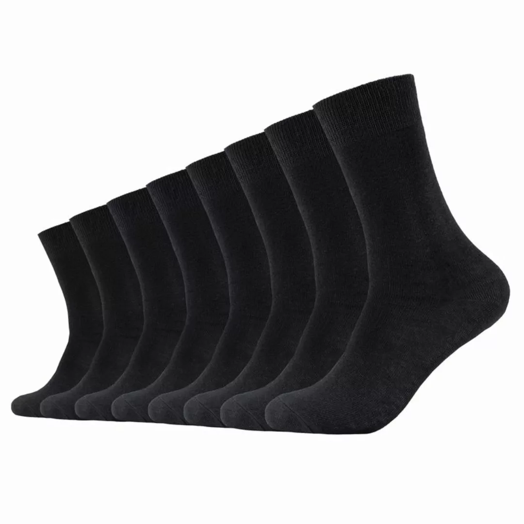 s.Oliver Unisex Socken, 8er Pack - Kurzsocken, einfarbig Schwarz 39-42 günstig online kaufen