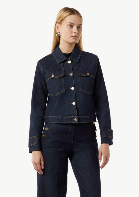 Comma Jeansjacke Raw-Denim (1, 1-St) Boxy, goldene Knöpfe günstig online kaufen