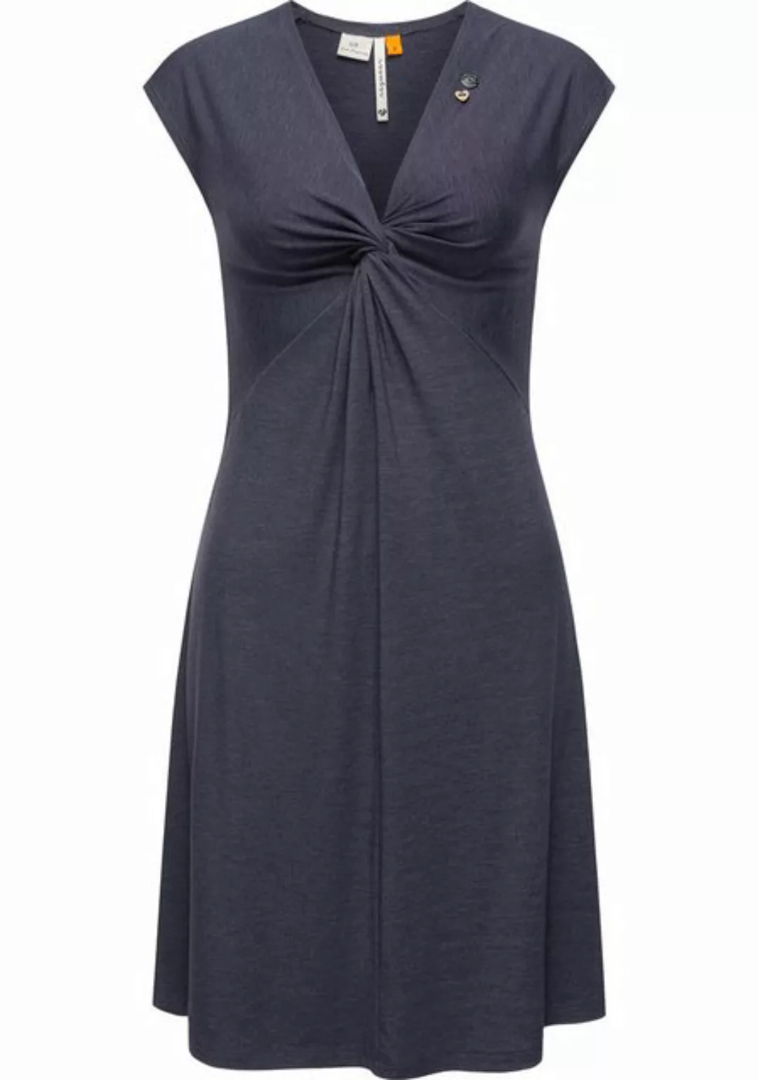 Ragwear Jerseykleid Comfrey Solid stylisches Sommerkleid mit tiefem V-Aussc günstig online kaufen
