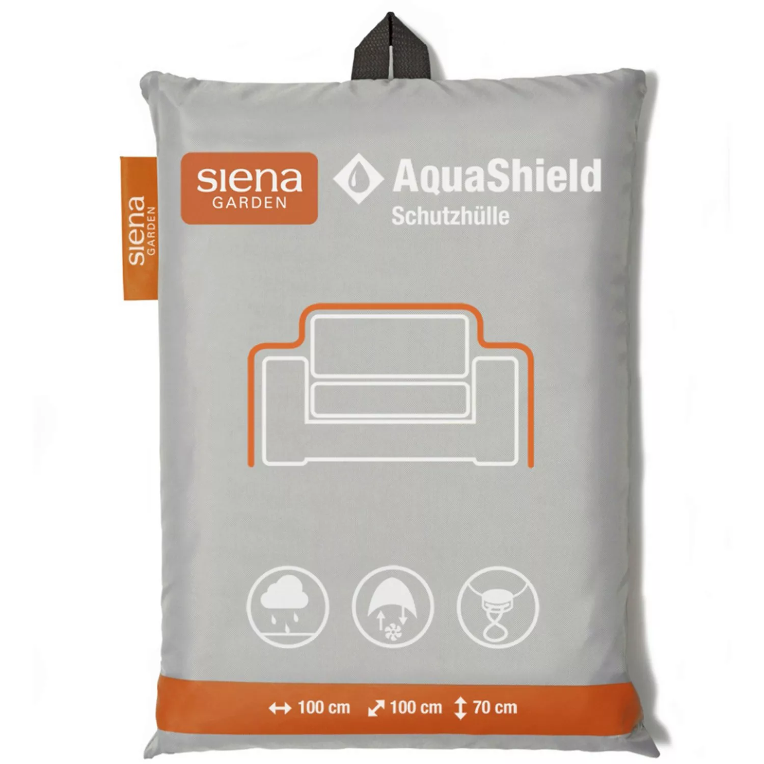 Siena Garden Schutzhülle Lounge-Sessel AquaShield Hellgrau 100 x 100 x 70 c günstig online kaufen