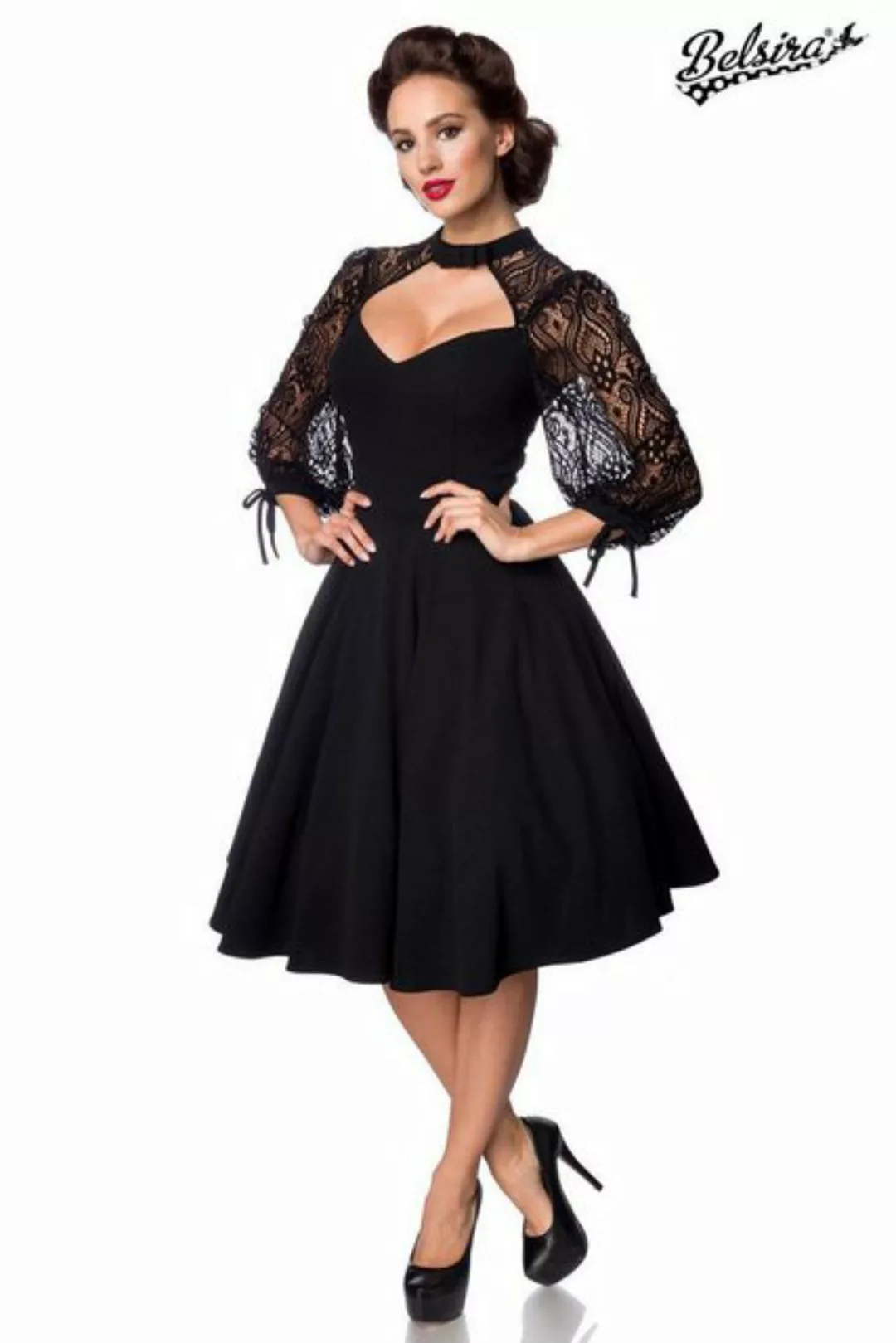 BELSIRA Trachtenkleid Belsira Longsleeve Spitzenkleid - (2XL,3XL,4XL,L,M,S) günstig online kaufen