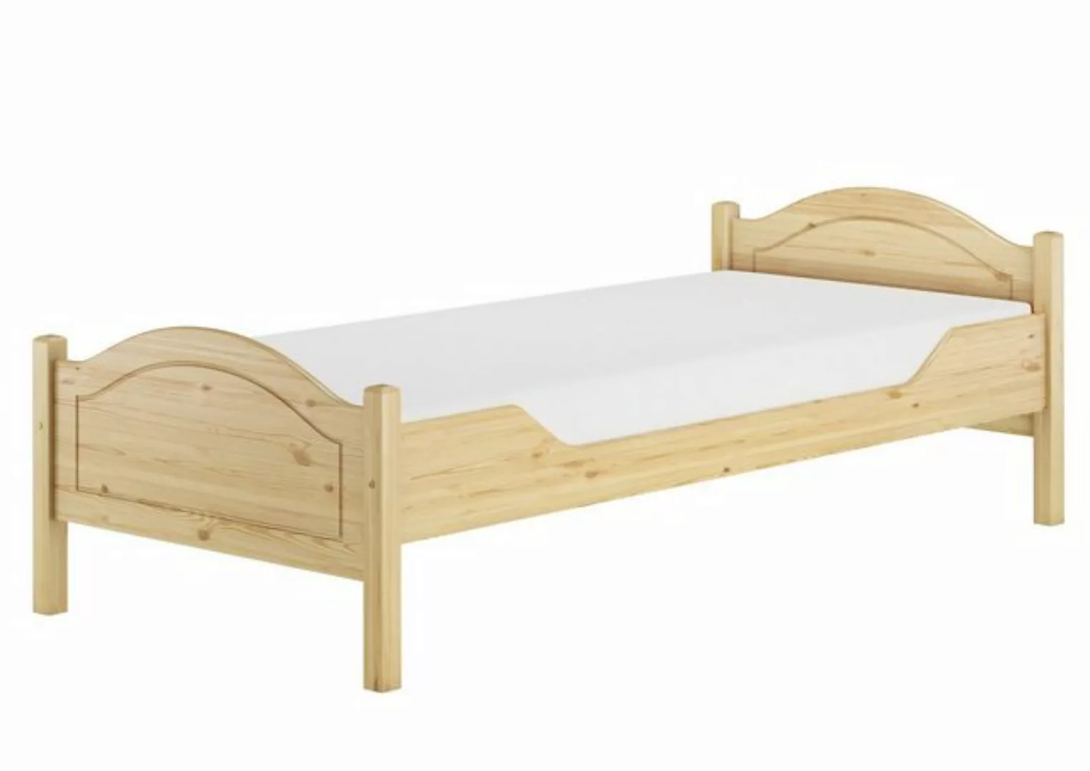 ERST-HOLZ Bett Holzbett Kiefer Massiv 100x200 mit Federleisten und Matratze günstig online kaufen