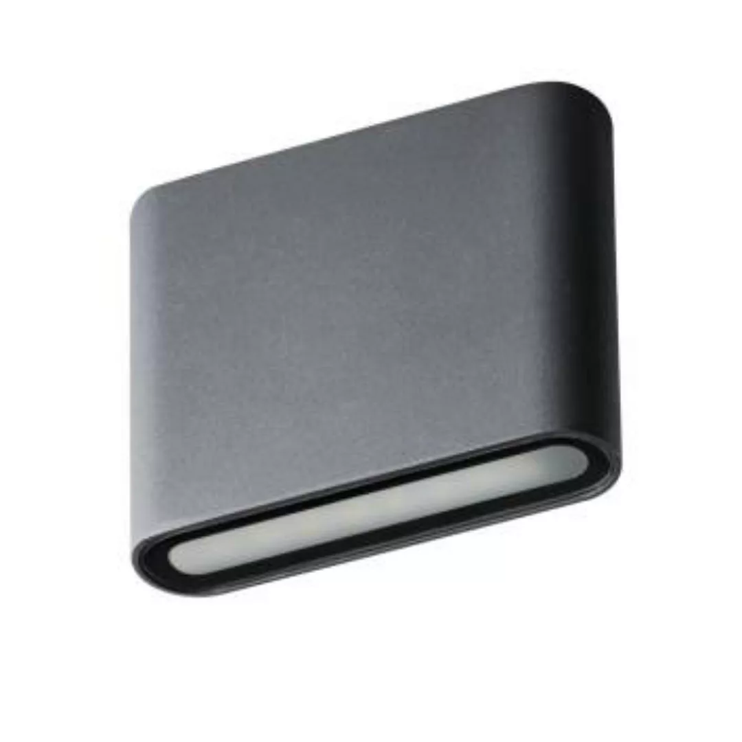 LED Außenleuchte Up Down Grau Aluminium IP54 Fassade günstig online kaufen