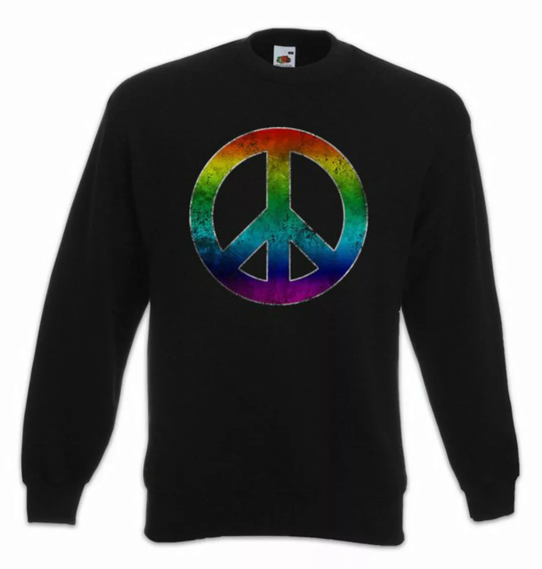 Urban Backwoods Sweatshirt Rainbow Peace Symbol Sweatshirt Hippie Sign Logo günstig online kaufen