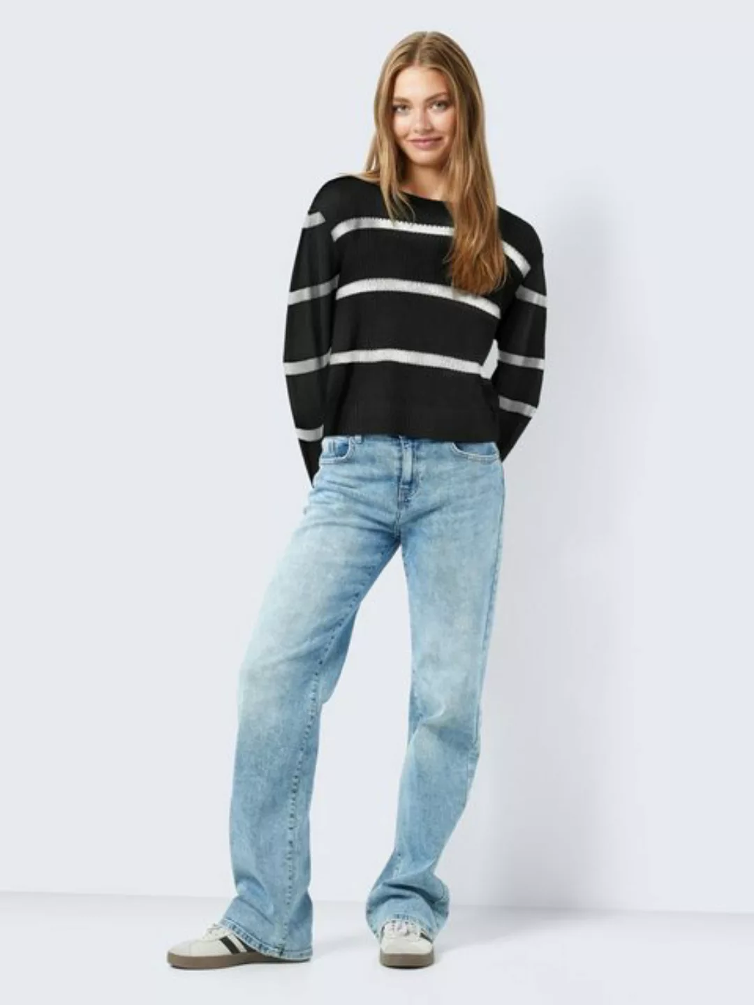 Noisy may Strickpullover NMMAYSA L/S STRIPE O-NECK KNIT NOOS günstig online kaufen