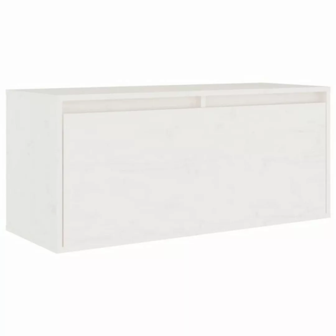 vidaXL Hängeschrank Hängeschrank Wandschrank Weiß 80x30x35 cm Massivholz Ki günstig online kaufen