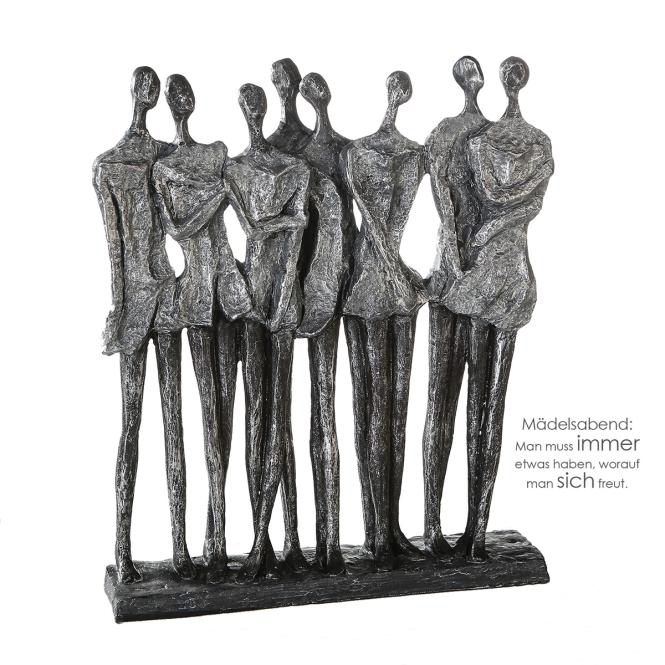 Deko-Figur Skulptur Mädelsabend Gruppe Kunstharz ca. 7 cm x 28 cm x 34 cm v günstig online kaufen