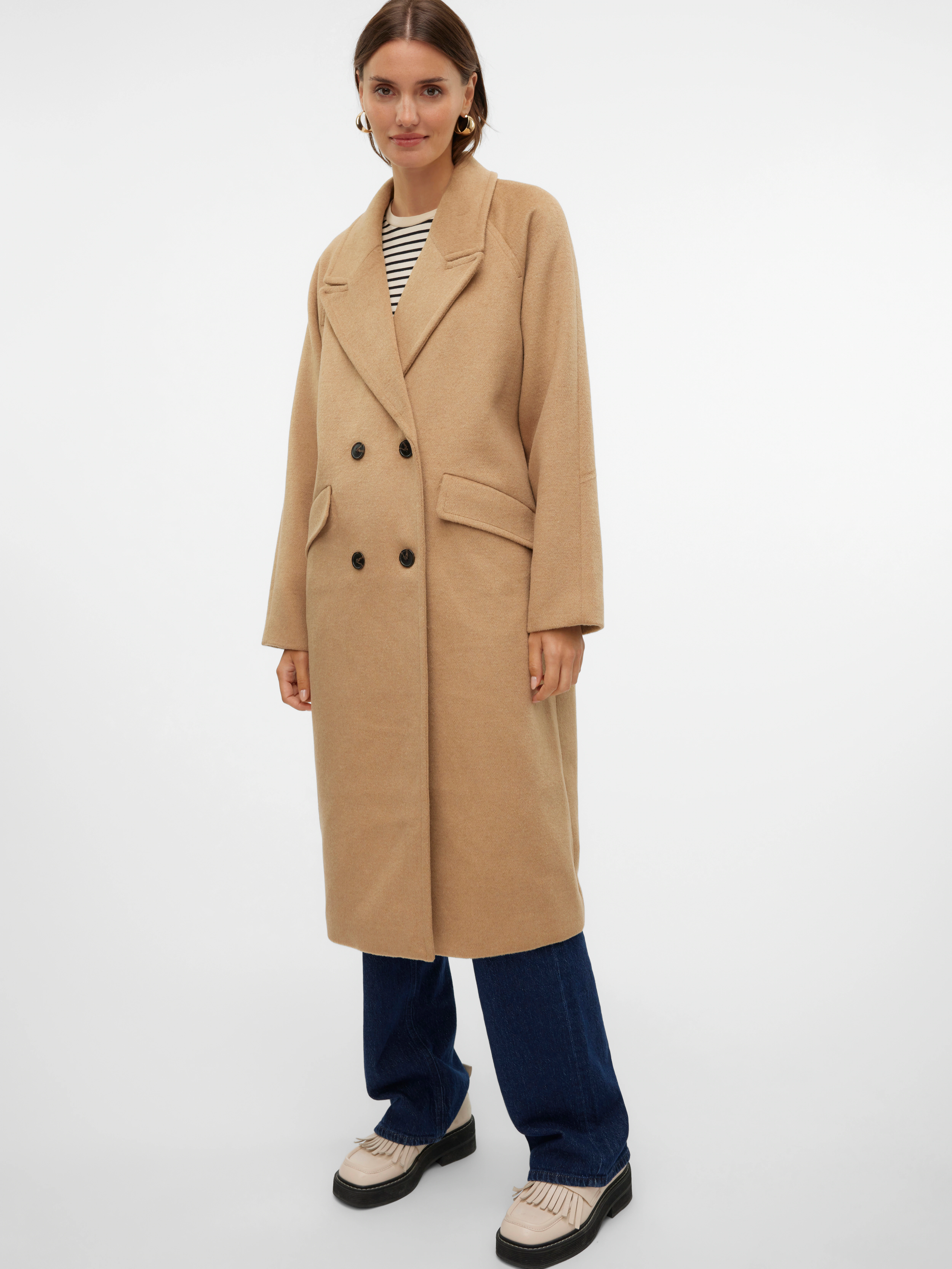 Vero Moda Langmantel "VMHARPER LONG WOOL COAT GA NOOS", mit Wollanteil günstig online kaufen